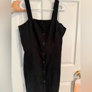 SHEIN Black Button-Front Mini Dress